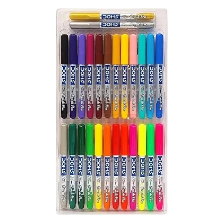 Brush Pen 24 1 DOMS Super Soft Tip Pastel Shades Brush Pen Set (24+2 Shades)