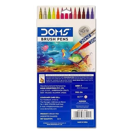 Brush Pen 24 2 DOMS Super Soft Tip Pastel Shades Brush Pen Set (24+2 Shades)