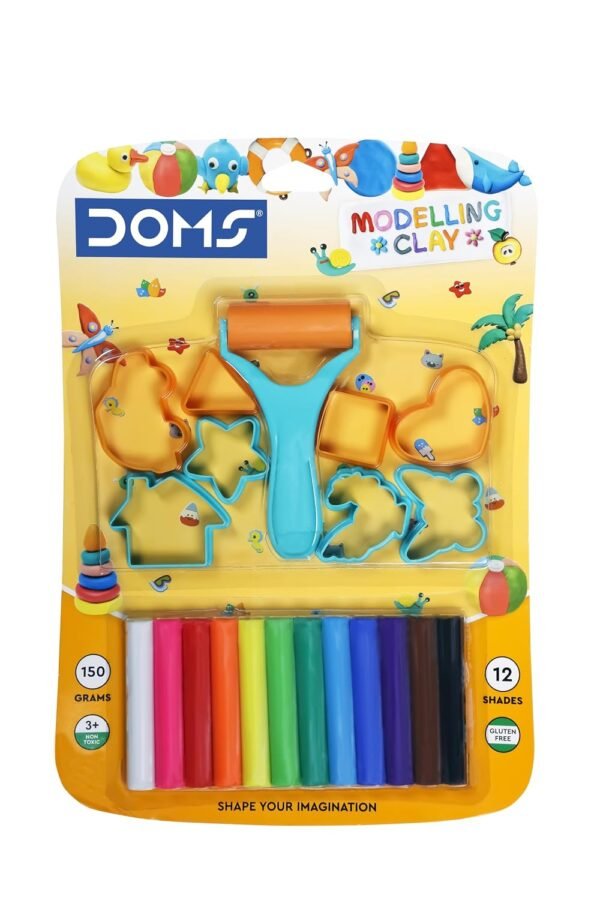 Clay Doms Modelling Clay with 12 Shades (Multicolor)