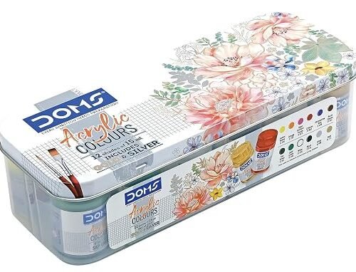 Colour.21 Doms Acrylic Colours 12 Shades | Rich & Vibrant Colors