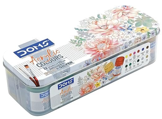 Colour.21 Doms Acrylic Colours 12 Shades | Rich & Vibrant Colors