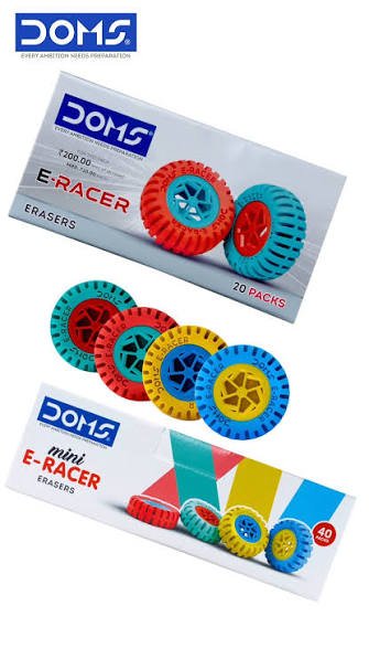 Doms Mini Eraser Jar.20 Doms Mini E-Racer Eraser