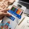 Doms Colour Pencils, 12 Shades with Sharpener