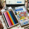 Doms Colour Pencils, 12 Shades with Sharpener