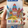 Doms Colour Pencils, 12 Shades with Sharpener