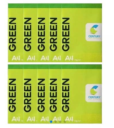 Rimmmmmm Century Green 70 GSM 1 Reams Copier Paper Quality, A4 Size Paper