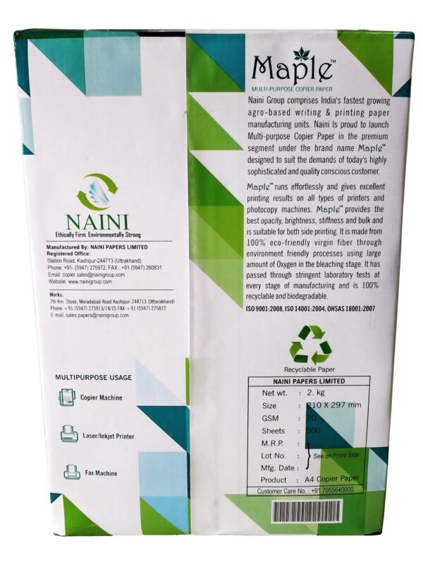 Rimmmmmmmmm Maple Copier Paper A4 70 GSM 1 Ream
