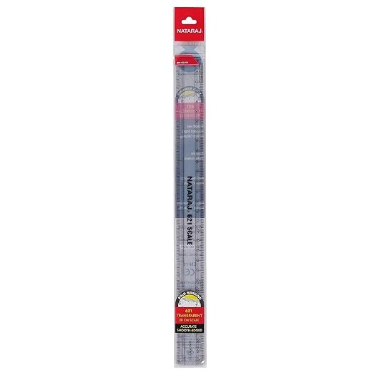 Scaleeeeeeee Natraj 12 Inch Plastic Scale (Pack of 1)