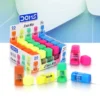 Sharpener.1 Doms ErasNer Eraser + Sharpner Pack | Durable & Strong Built Quality | Square Shape in 4 Vibrant Neon Colors