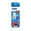Super man Doms Superman Classroom Kit | Combination of 5 Stationery Items | Pencil, Eraser, Pencil Sharpener, Scale and Ball Point Pen