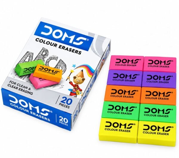 WhatsApp Image 2026-09-22 at 4.27.18 PM Doms Coloured Erasers (Pack of 20)