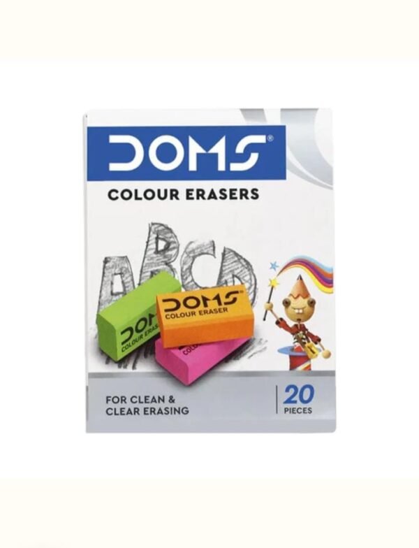 WhatsApp Image 2026-09-22 at 4.28.02 PM Doms Coloured Erasers (Pack of 20)