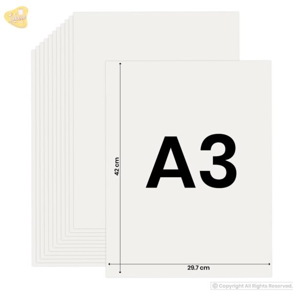 bbbb A3 White Paper Sheets Pack of 20 | Premium Bright White Drawing & Printing Paper