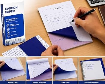 bbbbbbbcc Carbon Paper A4 Size, 100 Sheets | High GSM Blue Carbon Sheets