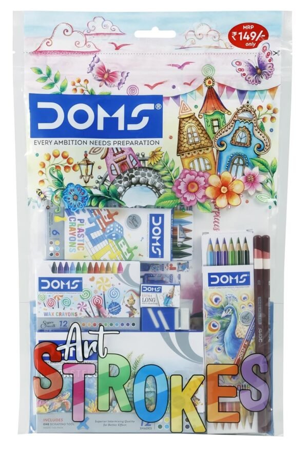 Doms Art Strokes Kit | Perfect Value Pack | Kit for Creative Minds | Gifting Range for Kids
