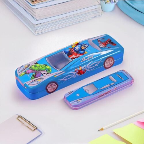 zzzzzzzzzzzzzzzzzztttttttttttttuuuuuuuiiiillllllllaaaa Car Look Pencil Box & Geometry Set - Metal Design