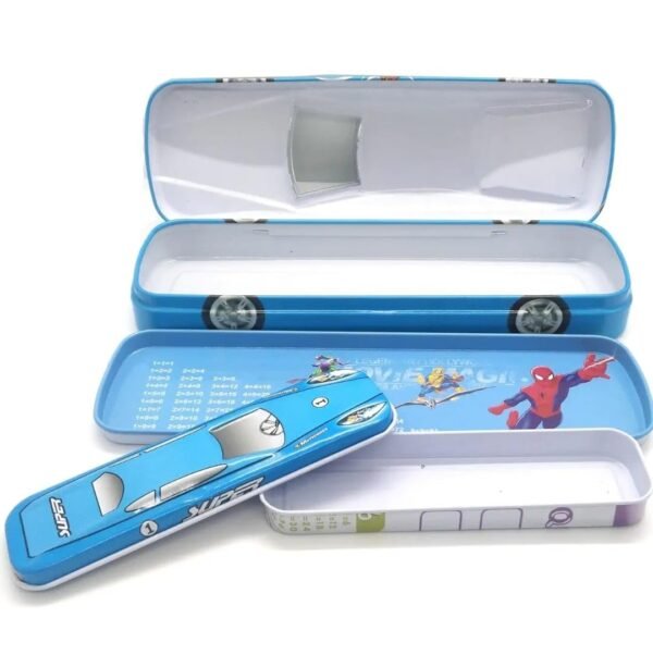 zzzzzzzzzzzzzzzzzztttttttttttttuuuuuuuiiiillllllllaaaaa Car Look Pencil Box & Geometry Set - Metal Design